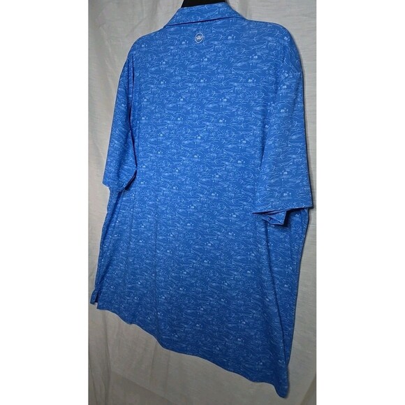 Peter Millar Crown Crafted 123rd US Open Polo Shirt, Sz XXL, Blue/White, LACC - Picture 7 of 10